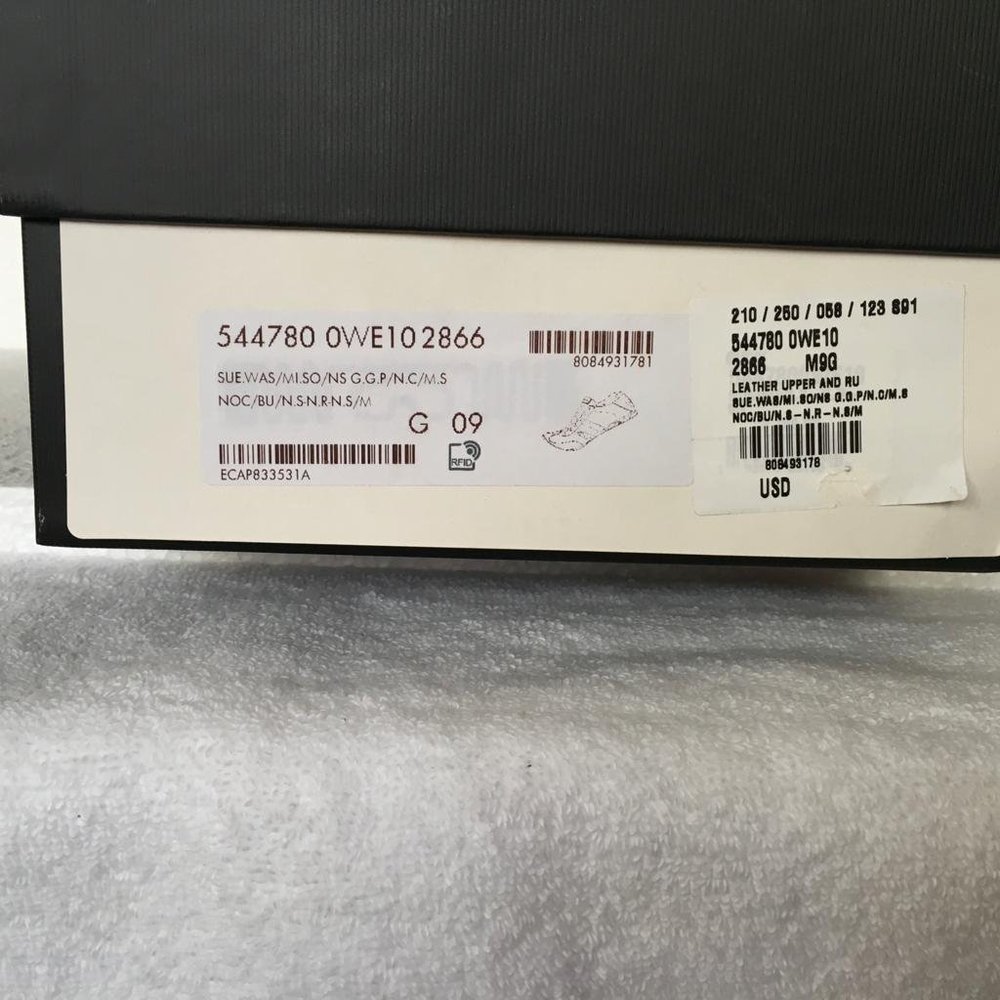 Gucci Man Sneakers Suede Leather Web Brown DM57 - Picture 11 of 12